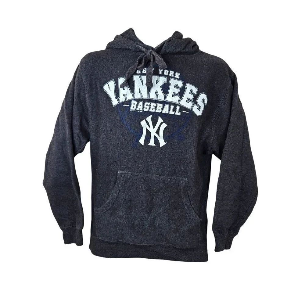 New York Yankees Baseball Hoodie Charcoal Gray MLB Mens Size S